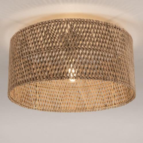 plafondlamp bamboe japandi Scandinavisch tafel hoekbank lamp, Huis en Inrichting, Lampen | Plafondlampen, Nieuw, Metaal, Ophalen of Verzenden