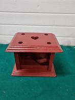 -	Stoof vintage van hout met hartje, Verzamelen, Retro, Ophalen of Verzenden