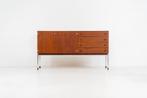 Modernistisch vintage dressoir in teak, Ophalen of Verzenden, Zo goed als nieuw, 25 tot 50 cm, Teakhout