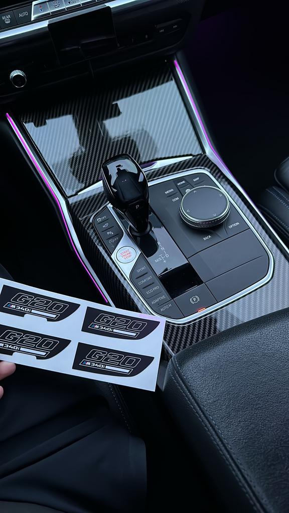 Sticker M340i G20 Bmw middenconsole, Auto diversen, Autostickers, Ophalen of Verzenden