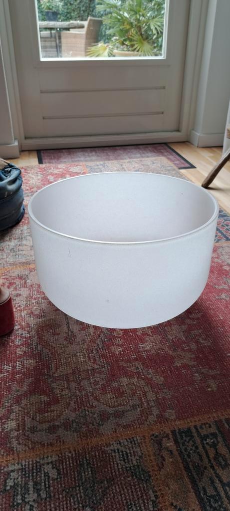 white frosted kristallen klankschaal diameter 40cm, Muziek en Instrumenten, Overige Muziek en Instrumenten, Gebruikt, Ophalen