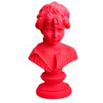 Gipsen buste in neon roze koraalrood, Antiek en Kunst, Ophalen of Verzenden
