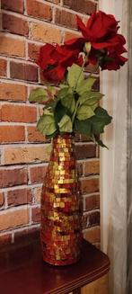 Sier fles Vaas, Overige kleuren, Ophalen of Verzenden, Minder dan 50 cm, Glas