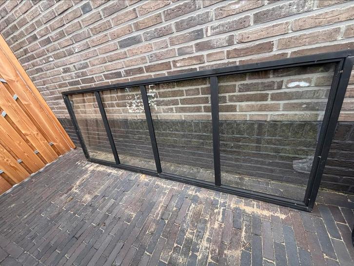 Wandpaneel douglashout en glas voor overkapping, Tuin en Terras, Overkappingen, Nieuw, Overige typen, Ophalen