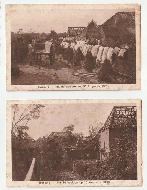 2 ansichtkaarten Borculo 1925 cycloon stormramp, Verzamelen, Ansichtkaarten | Nederland, Gelderland, 1920 tot 1940, Verzenden
