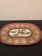 H&M Serveerbord Groen Oudroze porselein, Huis en Inrichting, Keuken | Servies, Ophalen, Nieuw, Bord(en), Overige stijlen