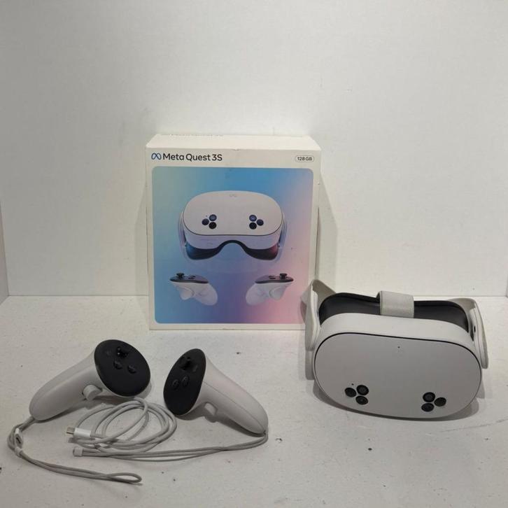 Meta Quets 3S 128GB VR Bril Compleet in Nette Staat + Bon, Spelcomputers en Games, Virtual Reality, Zo goed als nieuw, Overige platformen
