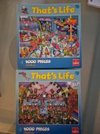 2x puzzels Goliath That's Life 1000 stukjes, Hobby en Vrije tijd, Ophalen of Verzenden, 500 t/m 1500 stukjes, Zo goed als nieuw