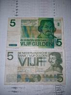 Twee oude Nederlandse 5 gulden biljetten, Postzegels en Munten, Bankbiljetten | Nederland, Ophalen of Verzenden, 5 gulden, Los biljet