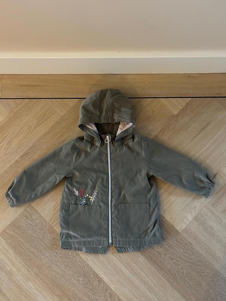 Z.g.a.n. Groen / roze zomerjasje met capuchon, Name It, 86, Kinderen en Baby's, Babykleding | Maat 86, Zo goed als nieuw, Meisje