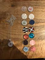 Quoins ketting met verschillende Quoins, Verzenden, Overige typen, Zo goed als nieuw, Zilver