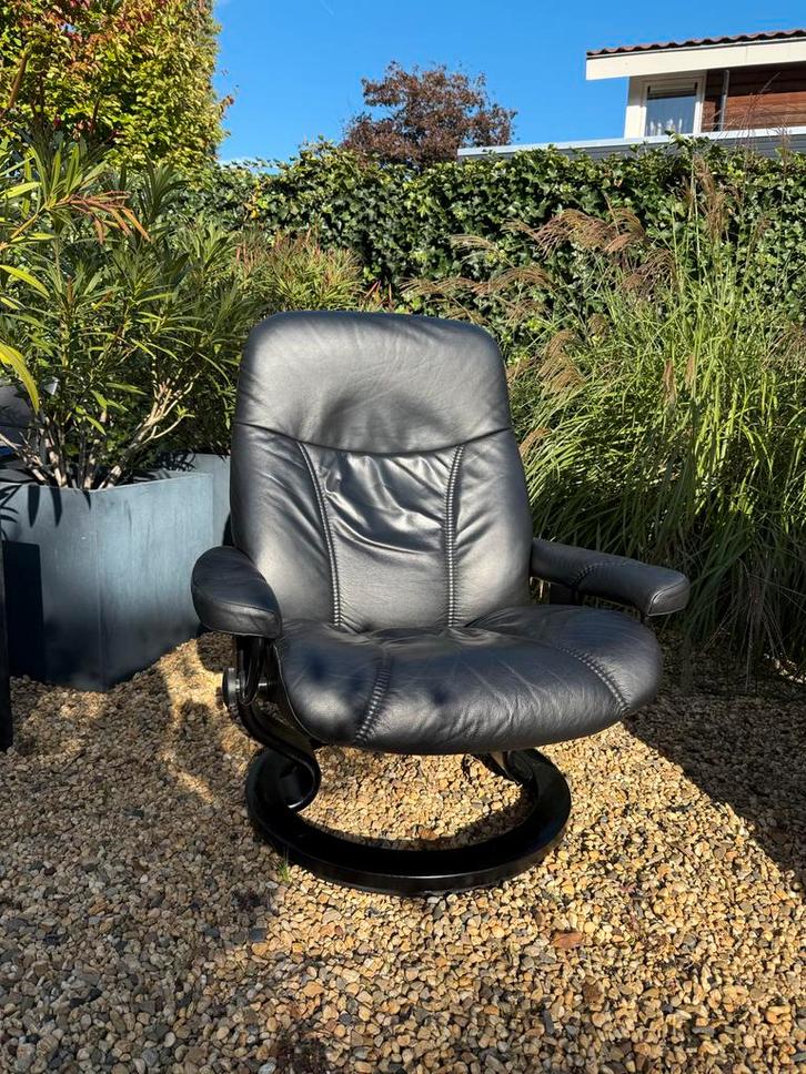 Prachtige Stressless Fauteuil Medium, Huis en Inrichting, Fauteuils, Zo goed als nieuw, Hout, Leer, 50 tot 75 cm, 75 tot 100 cm