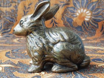 Mooi zwaar oud bronzen konijn uit Engeland 11,5 cm. beschikbaar voor biedingen