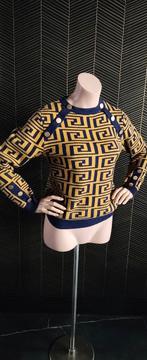 Cashmere & Co. Cashmere trui met Greek key, Maat 38/40 (M), Blauw, Cashmere & Co., Ophalen of Verzenden