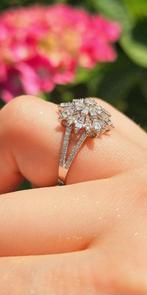 Zilveren 925 Ring met Bloemmotief - Nieuw, Nieuw, Ophalen of Verzenden, Nvt, Dame