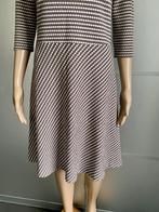 H849 Comma maat 36/38=S/M aparte jurk jurkje bruin/wit, Kleding | Dames, Jurken, Bruin, Zo goed als nieuw, Knielengte, Maat 36 (S)