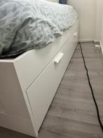 Ikea White Bed Frame with 4 Drawers, Huis en Inrichting, Slaapkamer | Bedden, Wit, Tweepersoons, Zo goed als nieuw, 200 cm