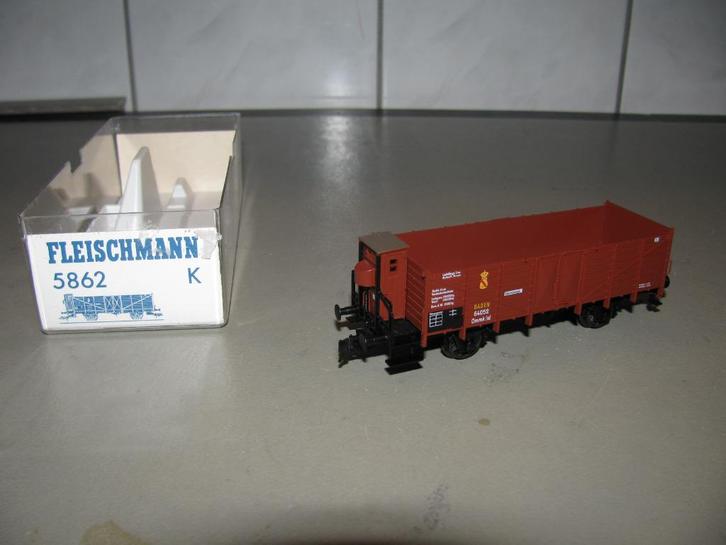 Fleischmann Hoge Bakwagen no 5862 K, Hobby en Vrije tijd, Modeltreinen | H0, Zo goed als nieuw, Wagon, Gelijkstroom, Fleischmann