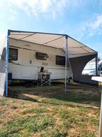 Luifel.grijs/blauw.omloopmaat 9.13 diepte 230 cm ., Caravans en Kamperen, Ophalen of Verzenden, Zo goed als nieuw, Tot en met 4