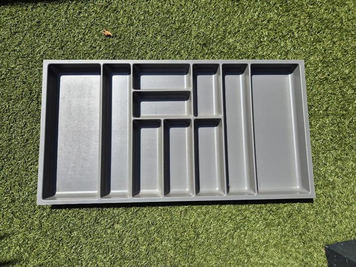 Besteklade 47,3 cm x 89,1 cm x 4,8 cm - Antraciet / Grijs, Huis en Inrichting, Keuken | Bestek, Zo goed als nieuw, Bestekset, Kunststof