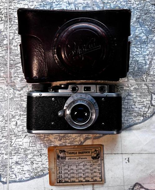 Zorki 1d Meetzoeker Camera (1954) – Sovjet Leica II Kopie, Audio, Tv en Foto, Fotocamera's Analoog, Gebruikt, Compact, Overige Merken