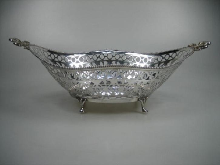 Antieke Zilveren Broodmand 1915, Antiek en Kunst, Antiek | Goud en Zilver, Zilver, Verzenden