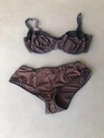 Zwart/bruin Marie-Jo L’Aventure setje, mt 40/80E, Kleding | Dames, Ondergoed en Lingerie, Marie Jo, Verzenden, Bruin, Setje