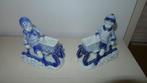 Antieke beeldjes vintage delfs blauw jaren 30, Ophalen of Verzenden