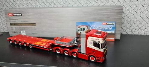 WSI Eljo Exalto Scania + Nooteboom trailer, Hobby en Vrije tijd, Modelauto's | 1:50, Zo goed als nieuw, Bus of Vrachtwagen, Wsi