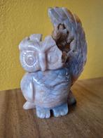 Uil bloemagaat / amethist / chalcedoon, Verzamelen, Mineralen en Fossielen, Ophalen of Verzenden