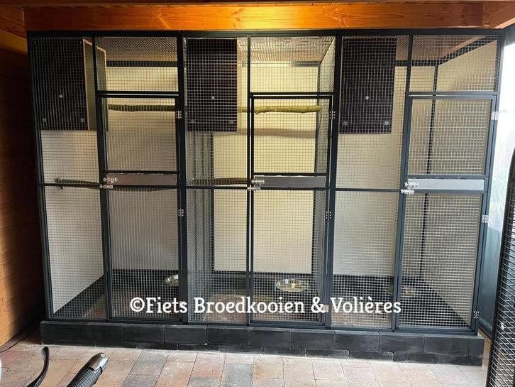 Aluminium Kweekrennen Antraciet nieuw 306 x 106 x 202 cm, Dieren en Toebehoren, Vogels | Hokken en Kooien, Nieuw, Vogelkooi, Aluminium