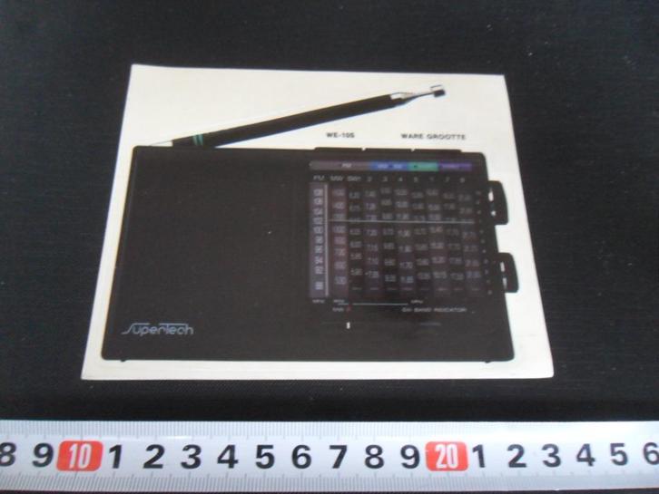 sticker SUPERTECH audio WE-10S  ware grote  radio, Hobby en Vrije tijd, Stickers en Plaatjes, Zo goed als nieuw, Sticker, Ophalen