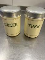 Suiker en thee bussen emaille, Antiek en Kunst, Antiek | Emaille, Ophalen of Verzenden