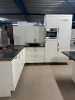 Complete keuken Compleet met APP 120Keukens op voorraad 2867, Verzenden, Hoekkeuken, Zo goed als nieuw, Crème