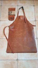 Leren schort van Witloft en leren  bbq handschoen. Nieuw, Ophalen of Verzenden, Nieuw, Bruin, Schort