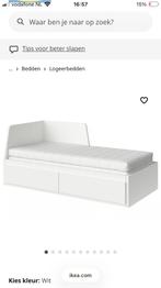 Ikea bedbank/onderschuifbed, Huis en Inrichting, Ophalen, 90 cm, Eenpersoons, Wit