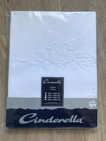 Cinderella eenpersoons laken 150x250 borduur - NIEUW beschikbaar voor biedingen