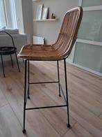 3 Rotan barkrukken van Leen Bakker, 2 krukken, Ophalen, Metaal, 60 tot 90 cm