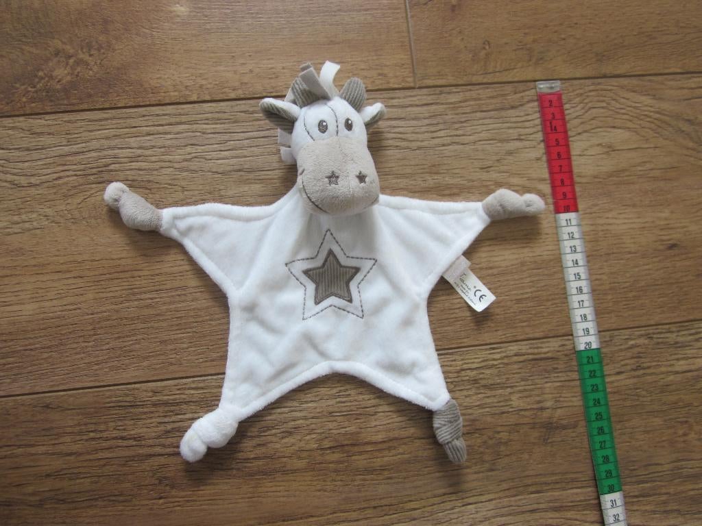 Tiamo collection wit beige pluche knuffeldoek Gino de giraf, Ophalen of Verzenden, Zo goed als nieuw, Paard