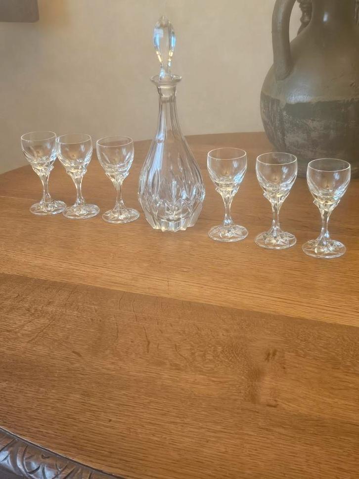 Villeroy & Boch Kristallen Karaf met 6 Glazen, Antiek en Kunst, Antiek | Glas en Kristal, Ophalen of Verzenden