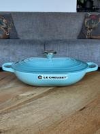 Le Creuset gietijzeren braadpan 31 cm – Oblong Sage, Ophalen of Verzenden, Nieuw, Gietijzer, Koekenpan of Braadpan