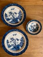 Real old willow Booths borden plates 2x groot en 1x klein, Antiek en Kunst, Antiek | Servies los, Ophalen of Verzenden