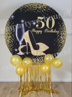SARAH backdrop Cirkel 50 High Heels pop huren huur feest, Ophalen, Zo goed als nieuw, Abraham of Sarah