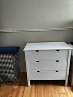 Witte Rivièra Maison styl commode met 3 lades, Ophalen, 50 tot 70 cm, 90 tot 105 cm, 100 cm of meer