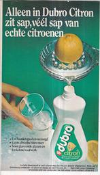 Retro reclame 1971 Dubro citron afwasmiddel veel sap, Verzamelen, Ophalen of Verzenden