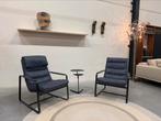 1 nieuwstaat Leolux Indra Fauteuils blauw design stoel, Huis en Inrichting, Fauteuils, Leolux, Nieuw, 75 tot 100 cm, Ophalen of Verzenden