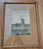 Hendrik Valkenburg Schilderij - Molenlandschap, Ophalen of Verzenden