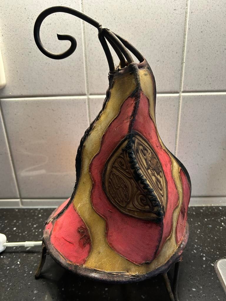 Marokkaanse henna lamp met uniek design 32 cm, Ophalen of Verzenden