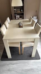 Eettafel met 7 Stoelen, Huis en Inrichting, Tafels | Eettafels, Ophalen, Kunststof, 100 tot 150 cm, Zo goed als nieuw