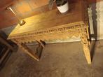 Antieke eiken side table, oud en geleefd, Ophalen, Gebruikt, 100 tot 150 cm, Eikenhout